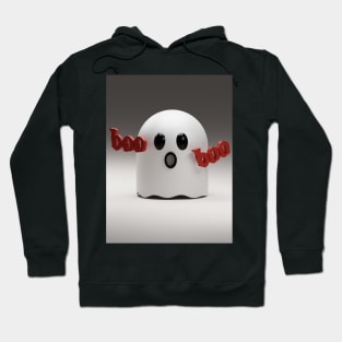 3d rendered cute ghost perfect for halloween design project Hoodie